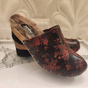 Jambu Leather "Monaco" Mules. Fur lined. NWOT. Size 6